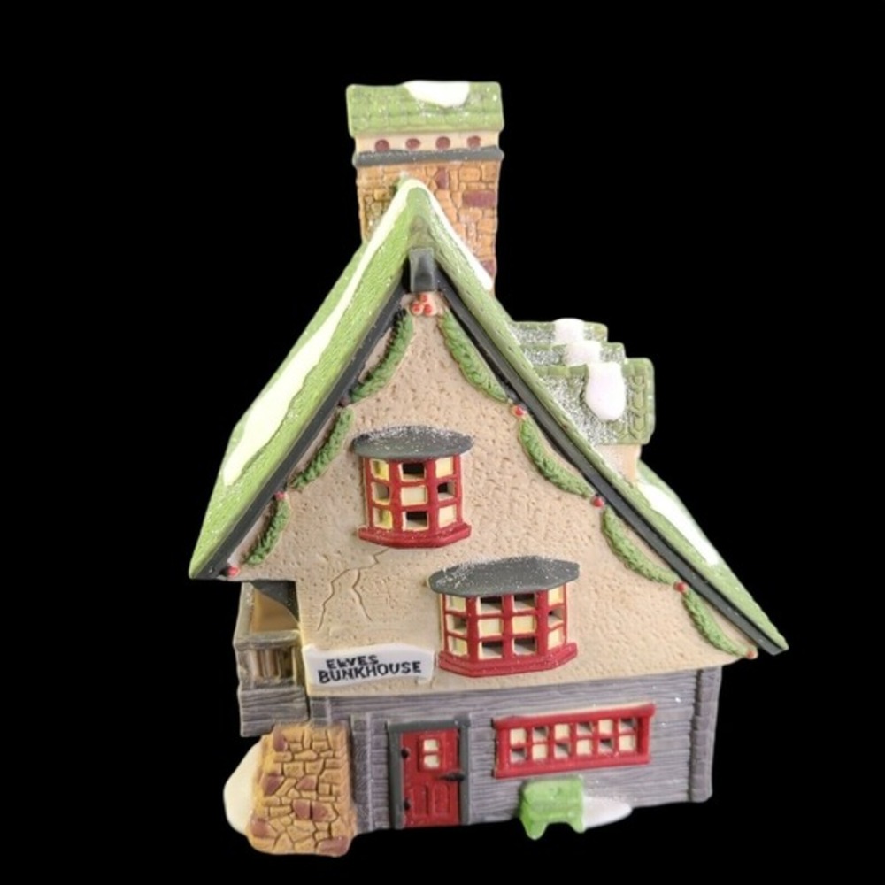 Department 56 Elf Elves Bunkhouse North Pole Series Village Dept 56 Vtg NO LIGHT